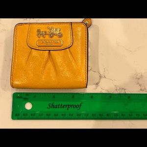 Coach mini leather wallet